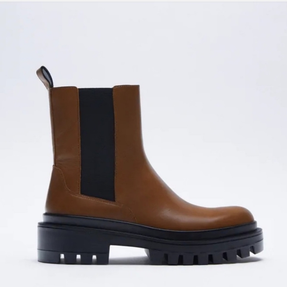 Brown Leather Ankle Boots